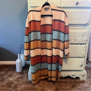 Anthropologie Striped Open-Front Cardigan. Size small.